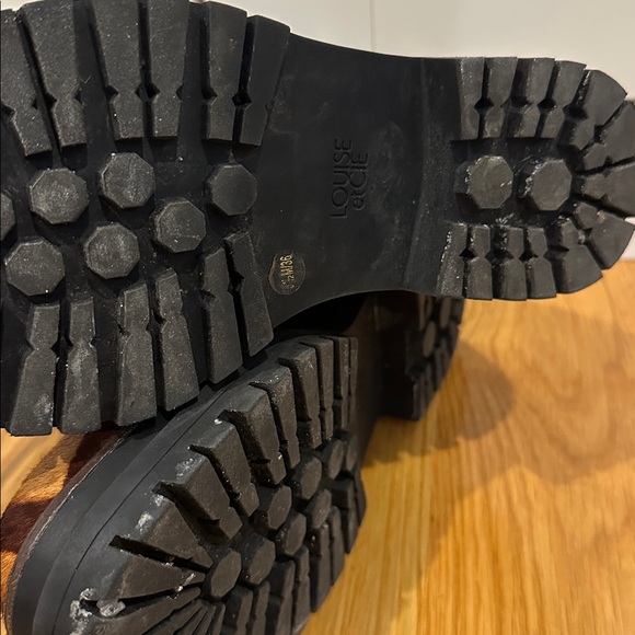 Louise eat Cie Lace Up Cow Hair Moto Boots W5.5 - Picture 6 of 7